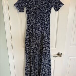 Lulus | Dresses | Lulus Magical Magnetism Navy Blue Offtheshoulder Maxi  Dress Size L | Poshmark